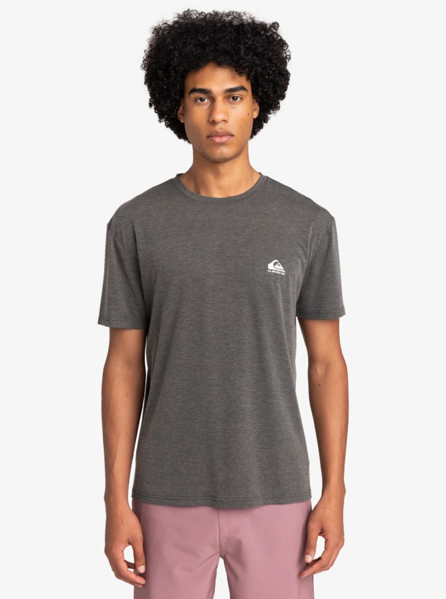 Hombre Quiksilver Camisetas & Polos | Coastal Run - Camiseta Para Hombre Black Heather