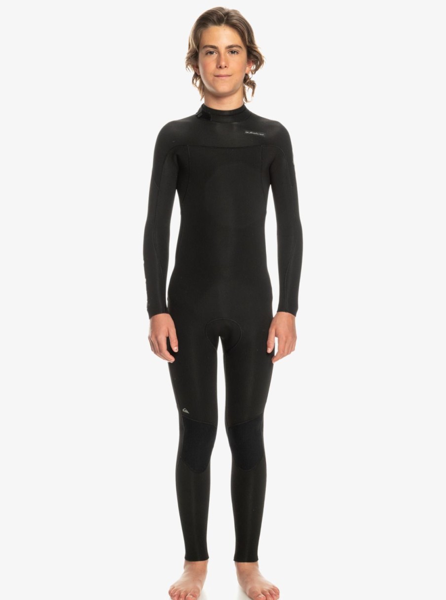 Nino Quiksilver Trajes De Surf | 3/2Mm Everyday Sessions - Traje De Surf Con Cremallera En La Espalda Para Chicos 8-16 Black