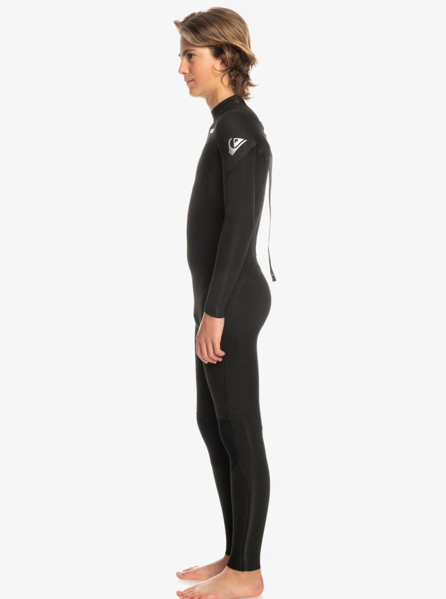 Nino Quiksilver Trajes De Surf | 3/2Mm Everyday Sessions - Traje De Surf Con Cremallera En La Espalda Para Chicos 8-16 Black