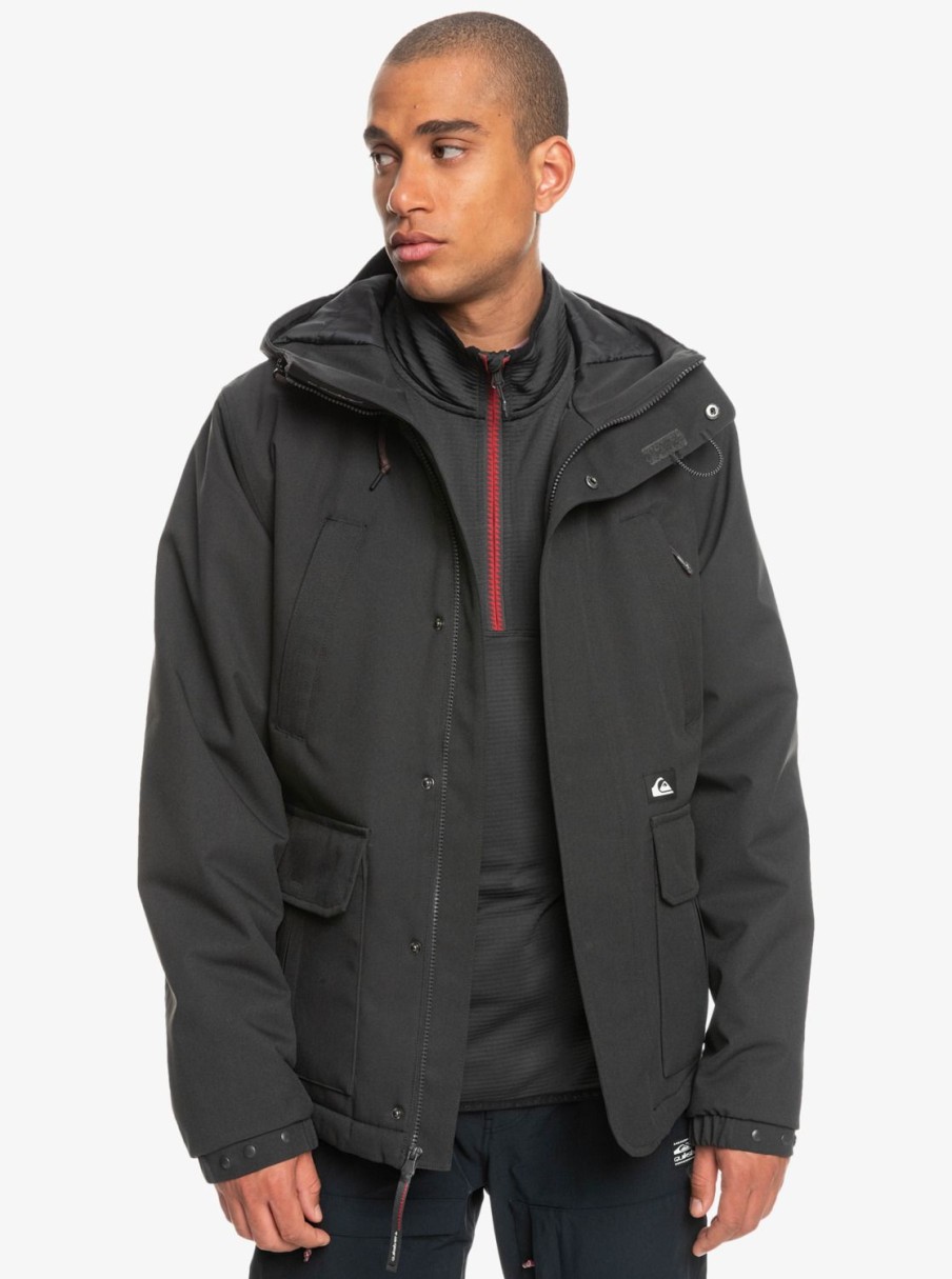 Hombre Quiksilver Chaquetas & Abrigos | Futur Arris - Chaqueta Impermeable Para Hombre Phantom