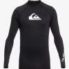 Hombre Quiksilver Lycras | All Time - Lycra De Manga Larga Upf 50 Para Hombre Black