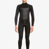 Nino Quiksilver Trajes De Surf | 4/3Mm Marathon Sessions - Traje De Surf Con Cremallera En El Pecho Para Chicos Black