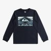 Nino Quiksilver Camisetas | Qs Rainbow - Camiseta De Manga Larga Para Chicos 8-16 Navy Blazer