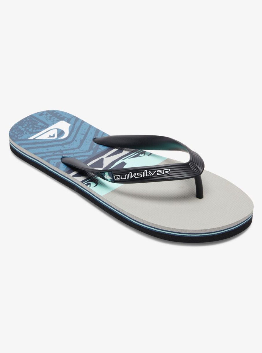 Hombre Quiksilver | Molokai Panel - Chanclas Para Hombre Grey/Black/Blue