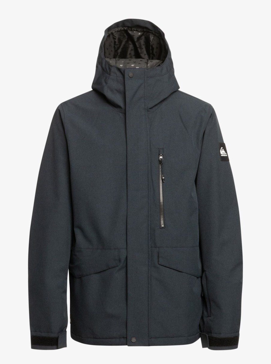 Hombre Quiksilver Chaquetas De Snow | Mission Solid - Chaqueta Para Nieve Para Hombre True Black