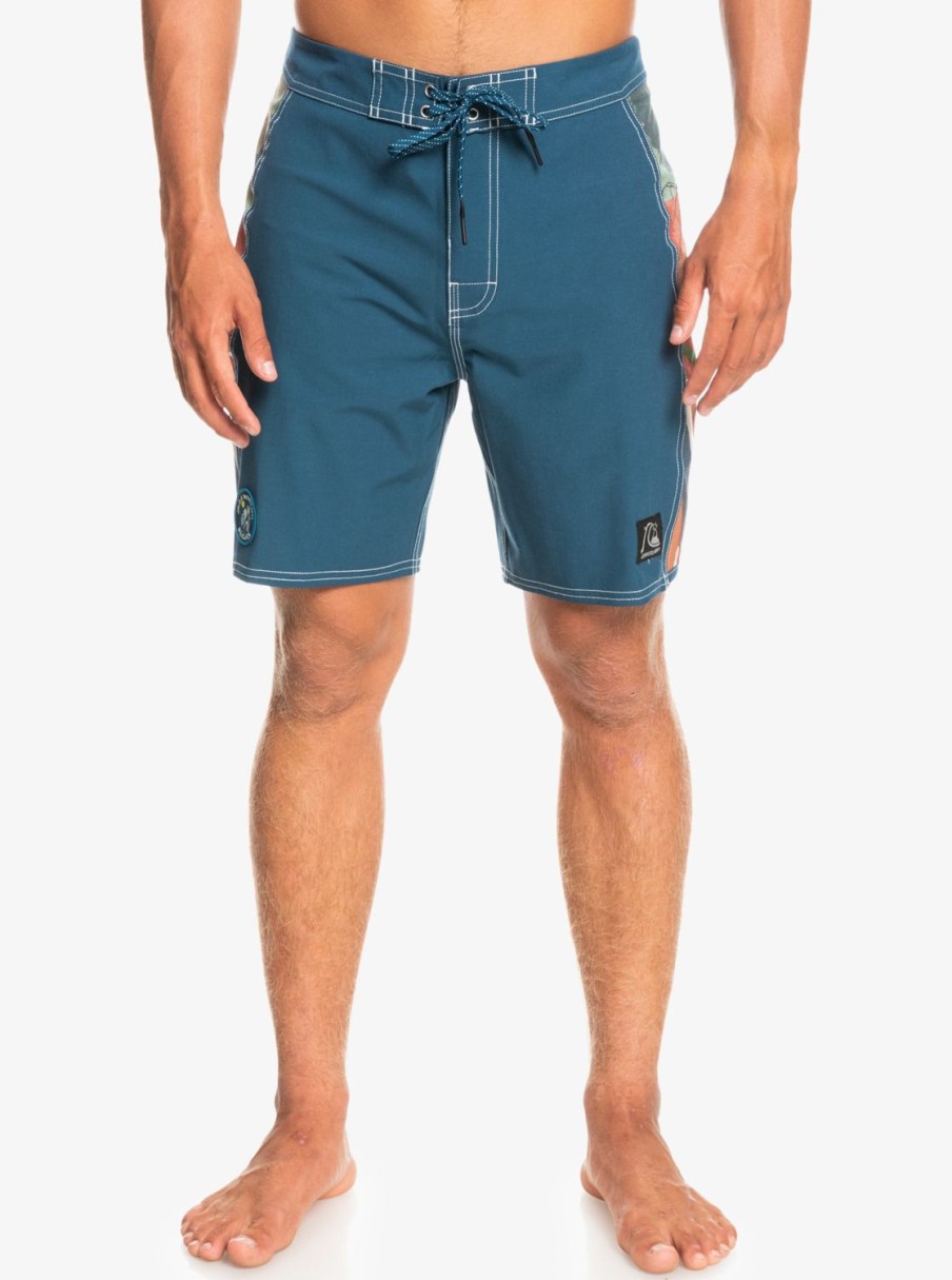 Hombre Quiksilver Boardshorts | Original Arch Blank Canvas 18" - Boardshort Para Hombre Javier Mendizabal - Blue