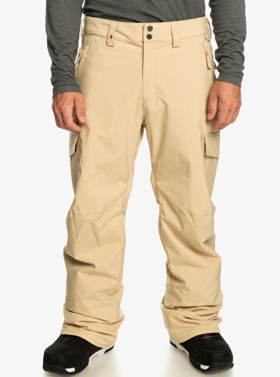 Hombre Quiksilver Pantalones De Snow | Porter - Pantalon Para Nieve Para Hombre Pale Khaki