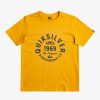 Nino Quiksilver Camisetas | Circled Script - Camiseta Para Chicos 8-16 Mustard