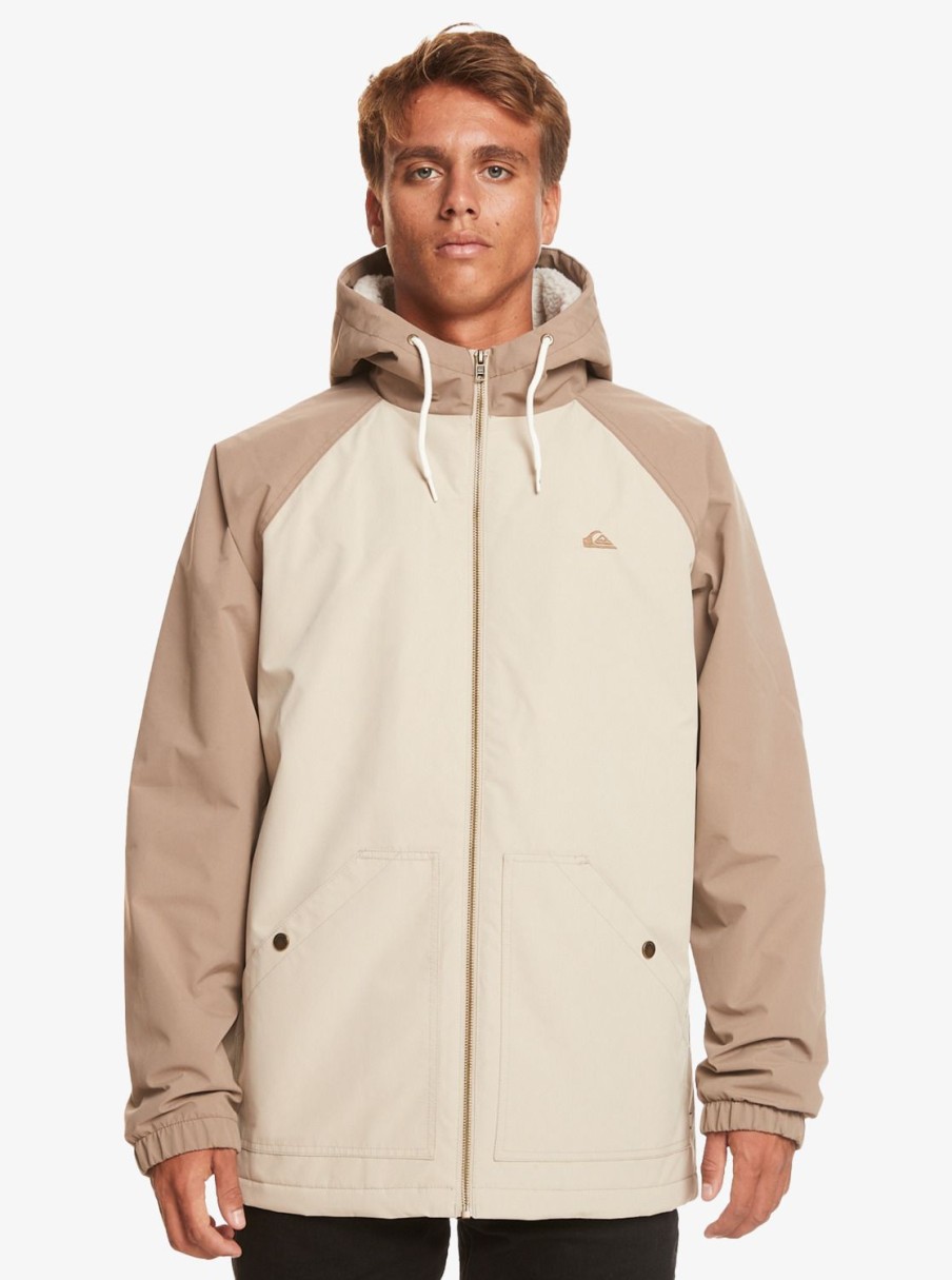 Hombre Quiksilver Chaquetas & Abrigos | Final Call - Parka Resistente Al Agua Para Hombre Plaza Taupe