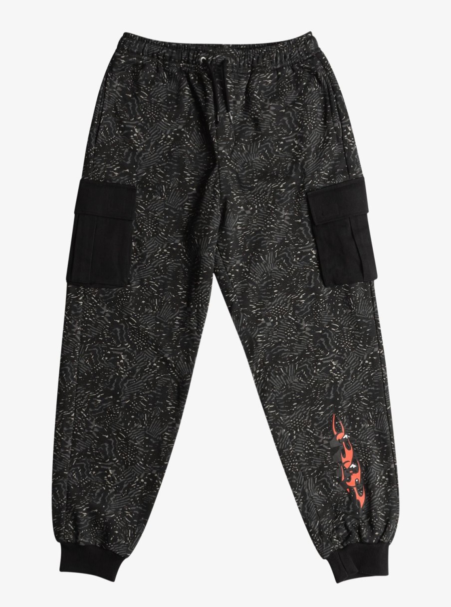 Nino Quiksilver Pantalones | Radical Cargo - Pantalon De Chandal Cargo Para Chicos 8-16 Black Radical Times 233