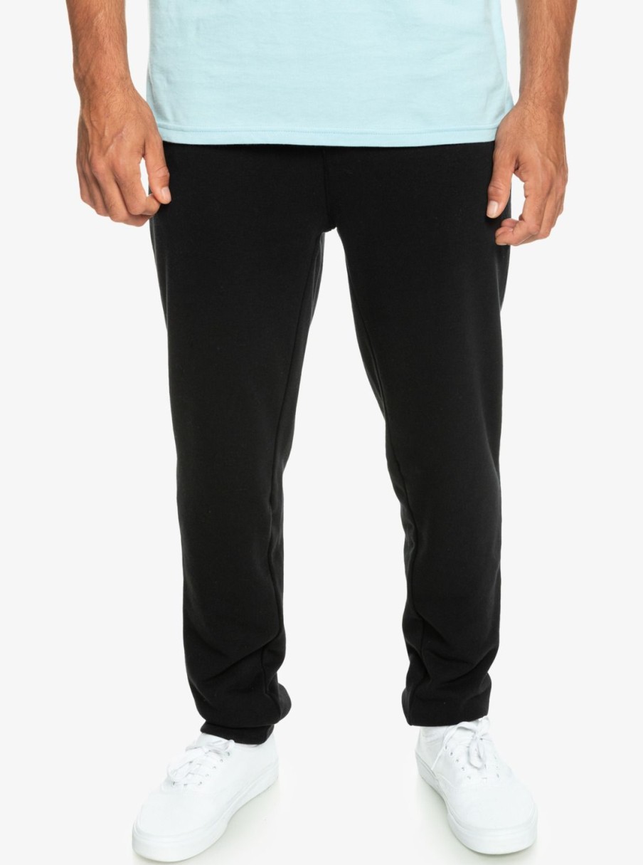 Hombre Quiksilver Pantalones | Essentials - Pantalon De Chandal Para Hombre Black