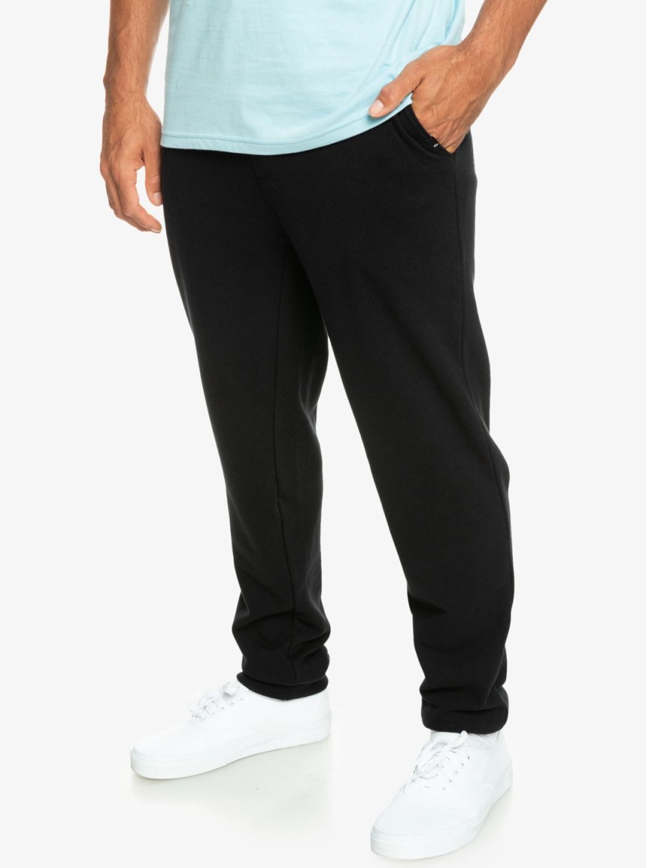 Hombre Quiksilver Pantalones | Essentials - Pantalon De Chandal Para Hombre Black