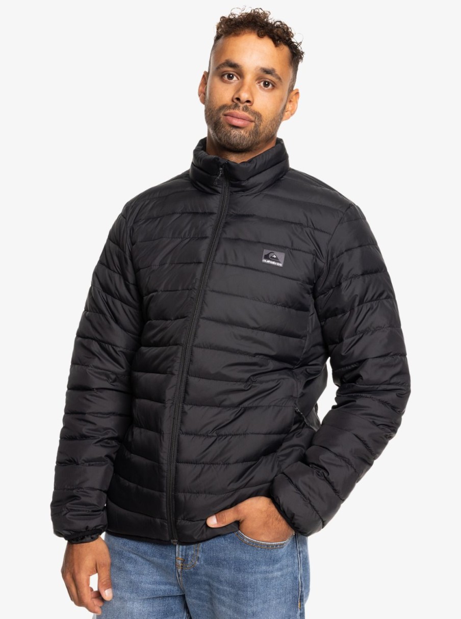 Hombre Quiksilver Chaquetas & Abrigos | Scaly - Chaqueta Acolchada Para Hombre Black