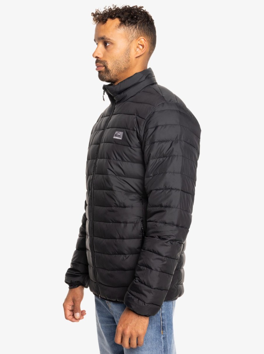 Hombre Quiksilver Chaquetas & Abrigos | Scaly - Chaqueta Acolchada Para Hombre Black