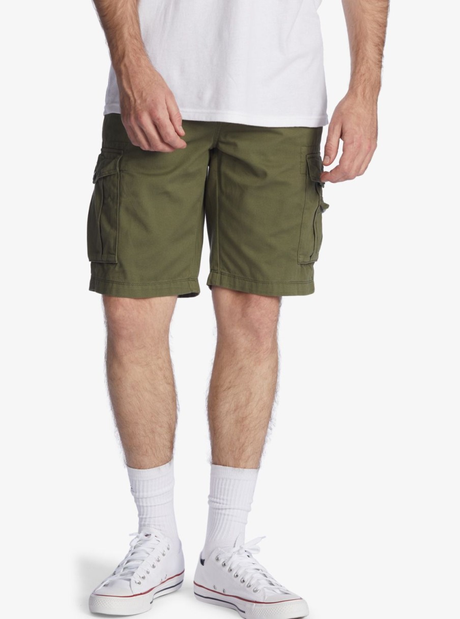 Hombre Quiksilver Pantalones Cortos | Crucial Battle 21" - Short Cargo Para Hombre Blue Nights