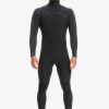 Hombre Quiksilver Trajes De Surf | 5/4/3Mm Highline - Traje De Surf Con Cremallera En El Pecho Y Capucha Para Hombre Black