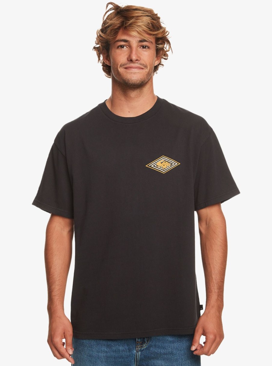 Hombre Quiksilver Camisetas & Polos | Fall City - Camiseta Para Hombre Black