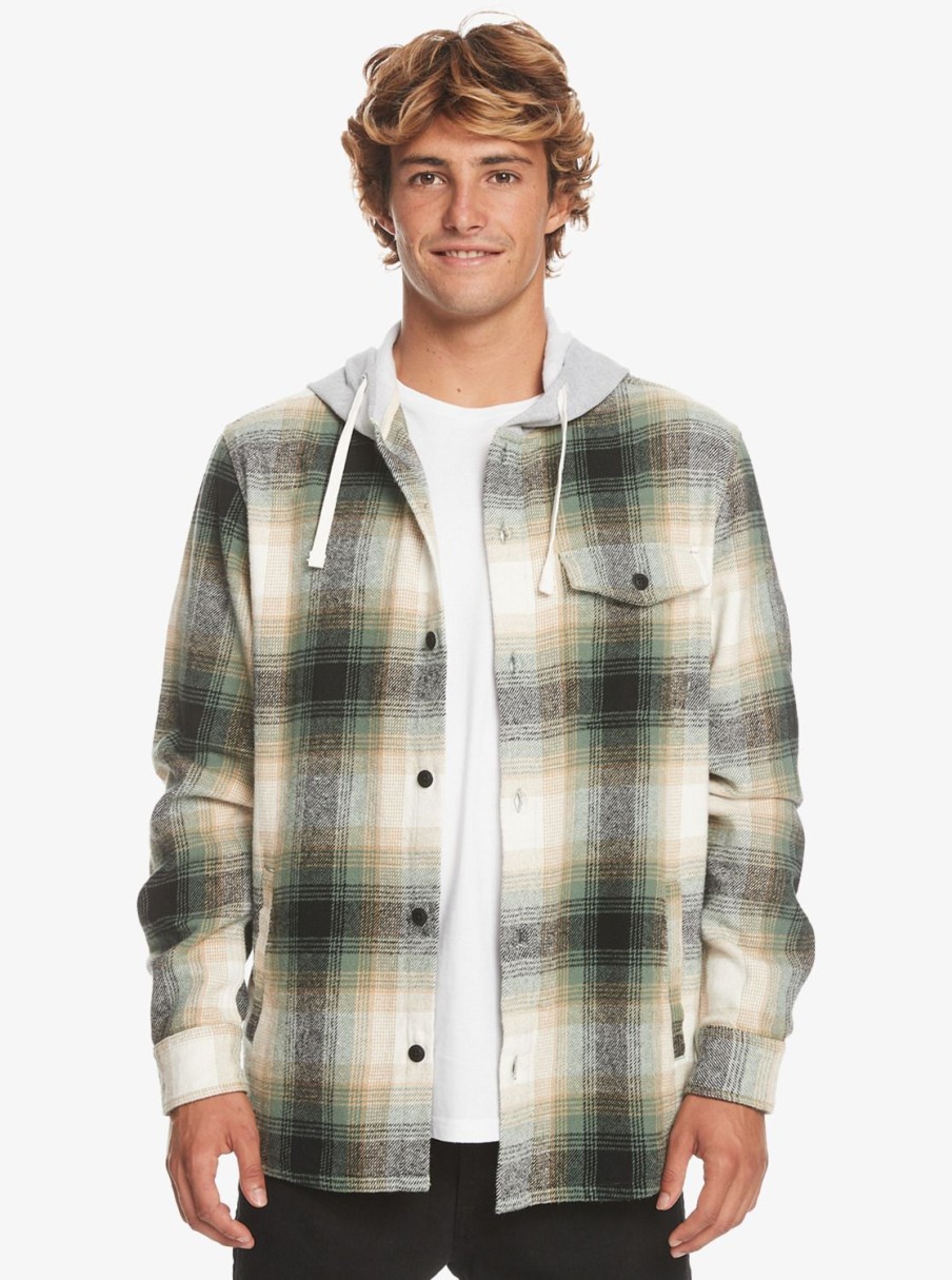 Hombre Quiksilver Camisas | Kinloss - Camisa De Manga Larga Con Capucha Para Hombre Laurel Kinloss