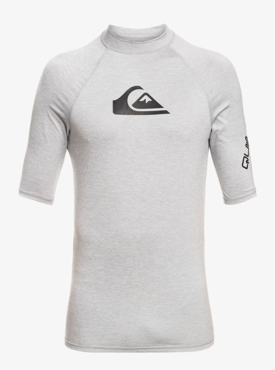 Hombre Quiksilver Lycras | All Time - Licra De Manga Corta Upf 50 Para Hombre Sleet Heather