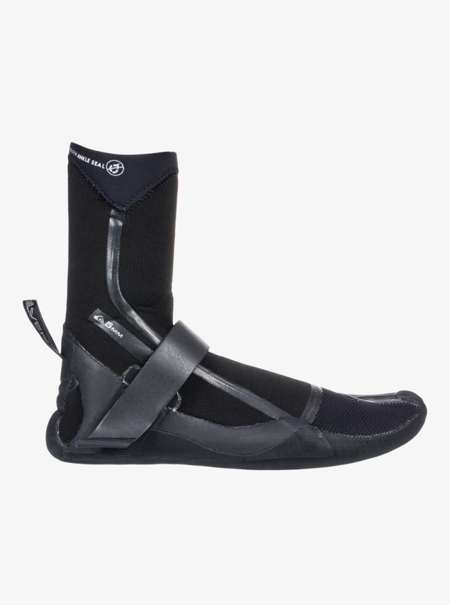 Hombre Quiksilver Trajes De Surf | 5Mm Marathon Sessions - Botines De Surf Con Dedos Separados Para Hombre Black