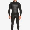 Hombre Quiksilver Trajes De Surf | 3/2Mm Marathon Sessions - Traje De Surf Con Cremallera En La Espalda Para Hombre Black