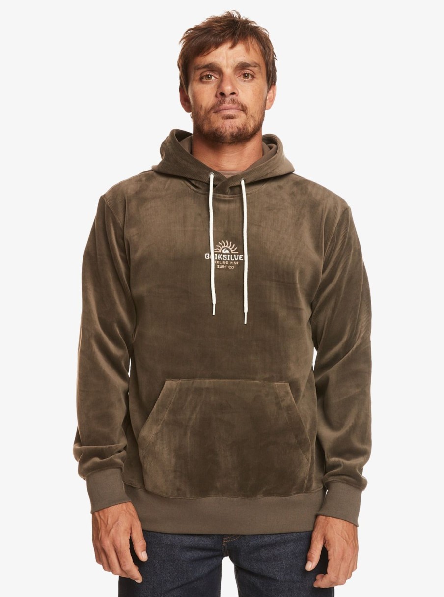 Hombre Quiksilver Sudaderas & Jerseis | Cord - Sudadera Con Capucha Para Hombre Major Brown