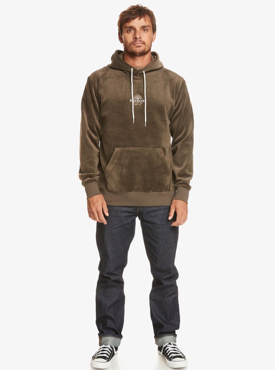 Hombre Quiksilver Sudaderas & Jerseis | Cord - Sudadera Con Capucha Para Hombre Major Brown