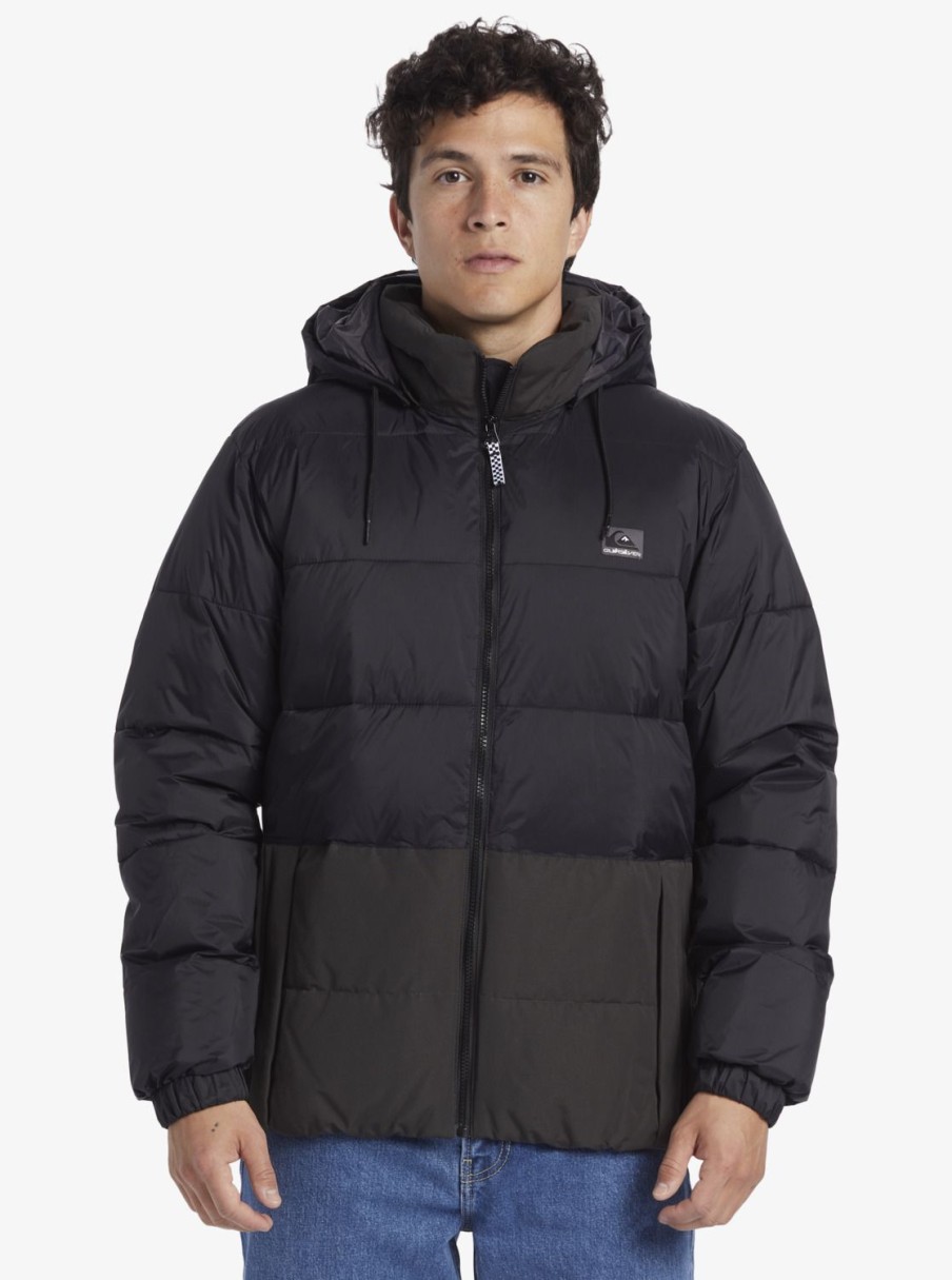 Hombre Quiksilver Chaquetas & Abrigos | Wolfs Shoulder - Chaqueta Acolchada Para Hombre Black