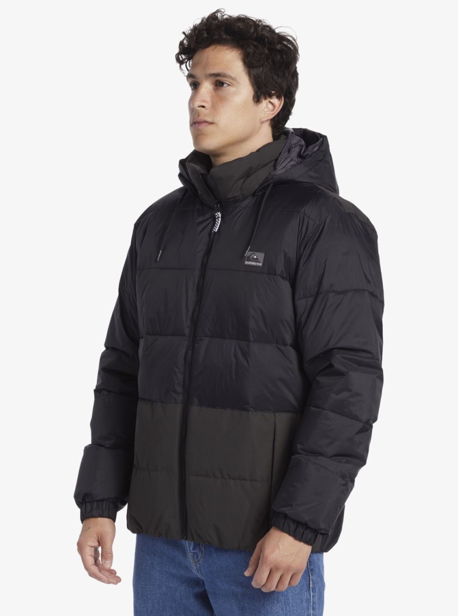 Hombre Quiksilver Chaquetas & Abrigos | Wolfs Shoulder - Chaqueta Acolchada Para Hombre Black