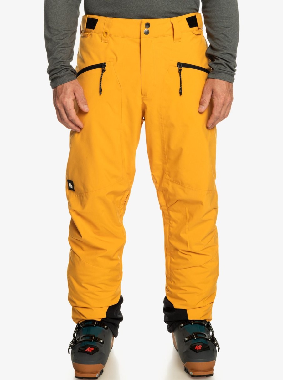 Hombre Quiksilver Pantalones De Snow | Boundry - Pantalon Para Nieve Para Hombre Mineral Yellow