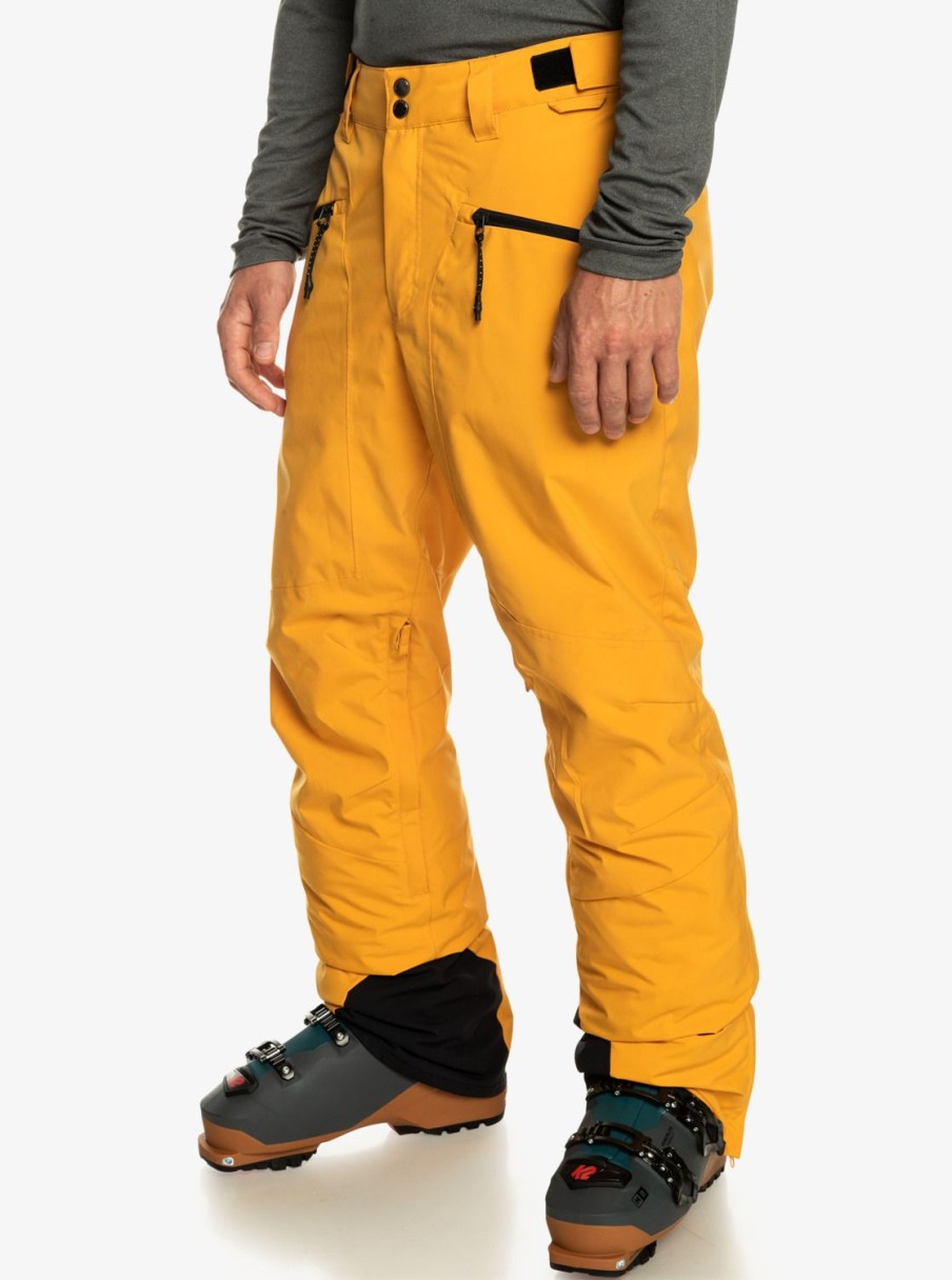 Hombre Quiksilver Pantalones De Snow | Boundry - Pantalon Para Nieve Para Hombre Mineral Yellow