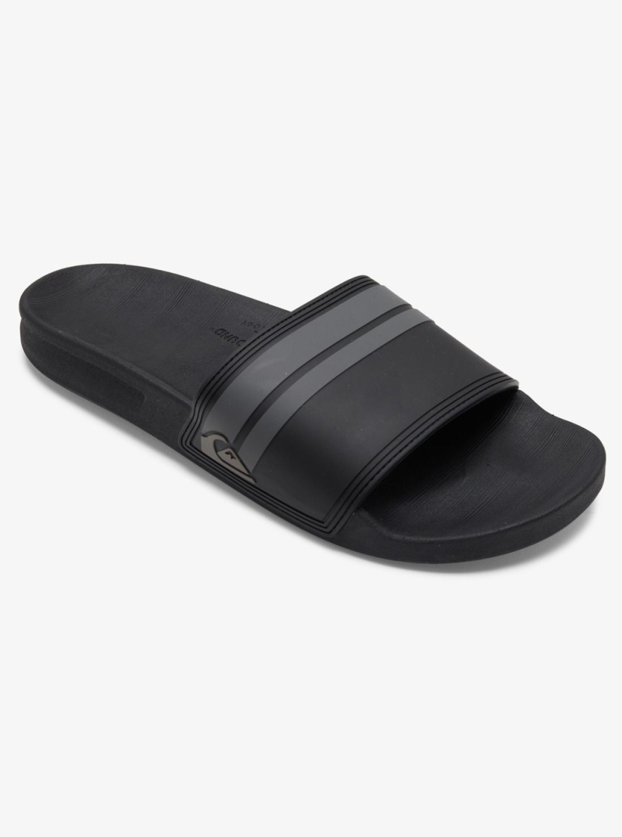 Hombre Quiksilver | Rivi Slide - Sandalias Slider Para Hombre Black/Black/Grey