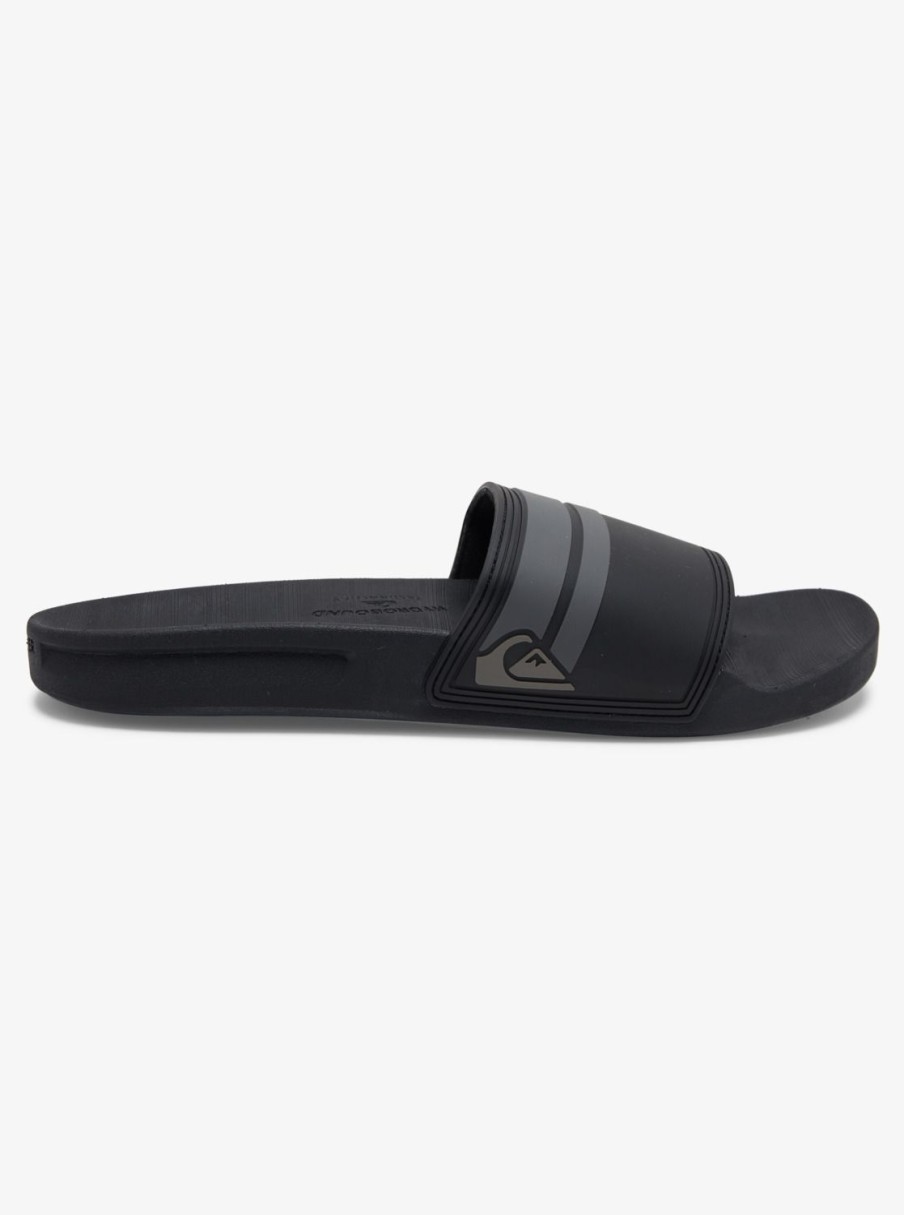 Hombre Quiksilver | Rivi Slide - Sandalias Slider Para Hombre Black/Black/Grey