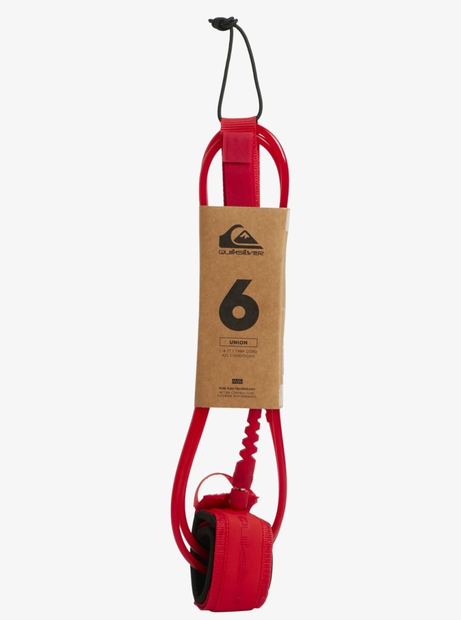 Hombre Quiksilver Accesorios Surf | Union 6 Ft - Invento/ Leash Para Surf High Risk Red