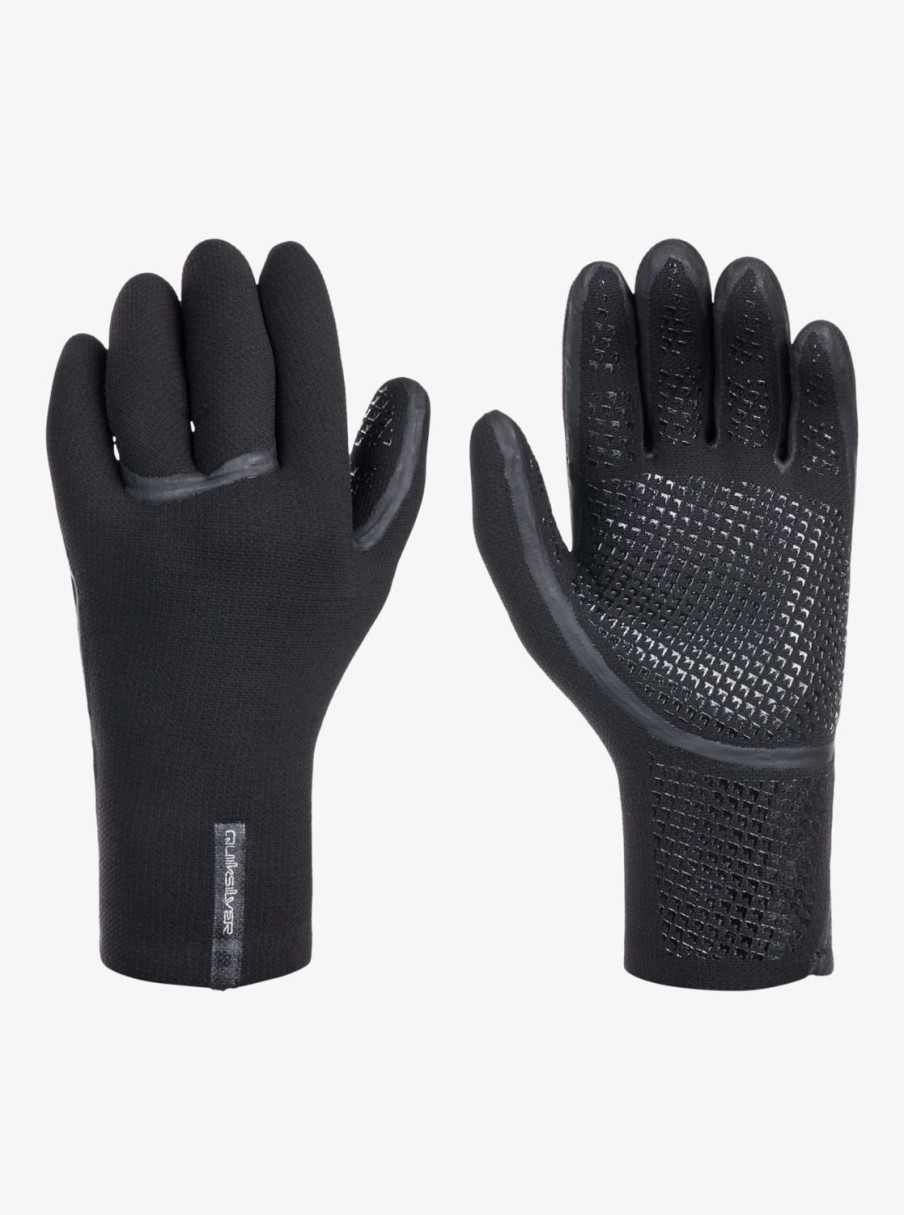 Hombre Quiksilver Trajes De Surf | 3Mm Marathon Sessions - Guantes De Neopreno Para Surf Para Hombre Black