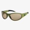 Hombre Quiksilver Gafas De Sol | Ellipse - Gafas De Sol Para Hombre Matte Olive/Brown