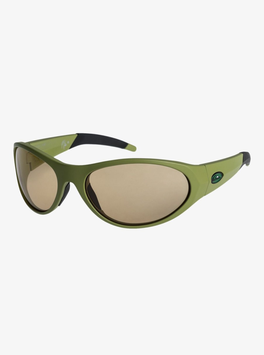 Hombre Quiksilver Gafas De Sol | Ellipse - Gafas De Sol Para Hombre Matte Olive/Brown