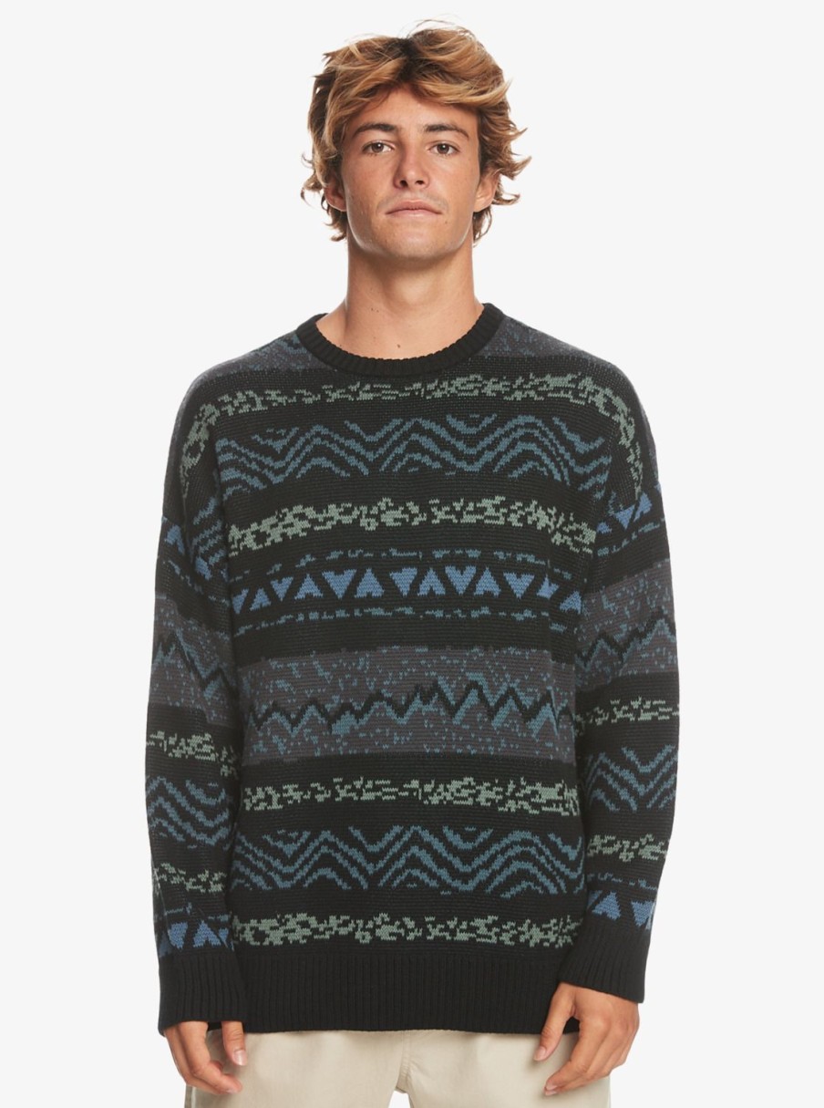 Hombre Quiksilver Sudaderas & Jerseis | Elcho - Jersey Cerrado Para Hombre Tarmac Playa Mesa