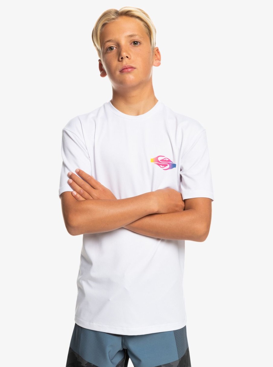 Nino Quiksilver Lycras | Radical Surf - Camiseta De Surf Upf 50 Para Chicos White