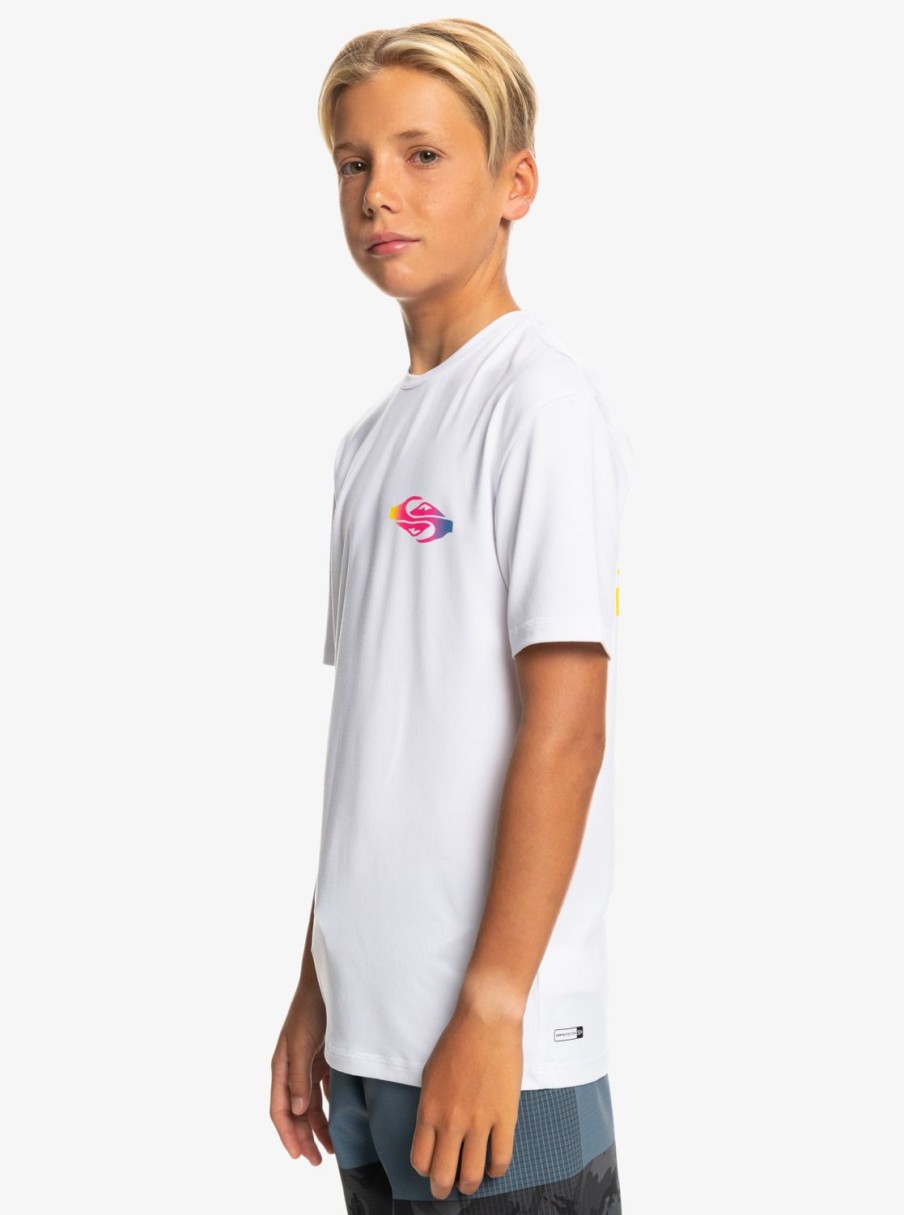 Nino Quiksilver Lycras | Radical Surf - Camiseta De Surf Upf 50 Para Chicos White