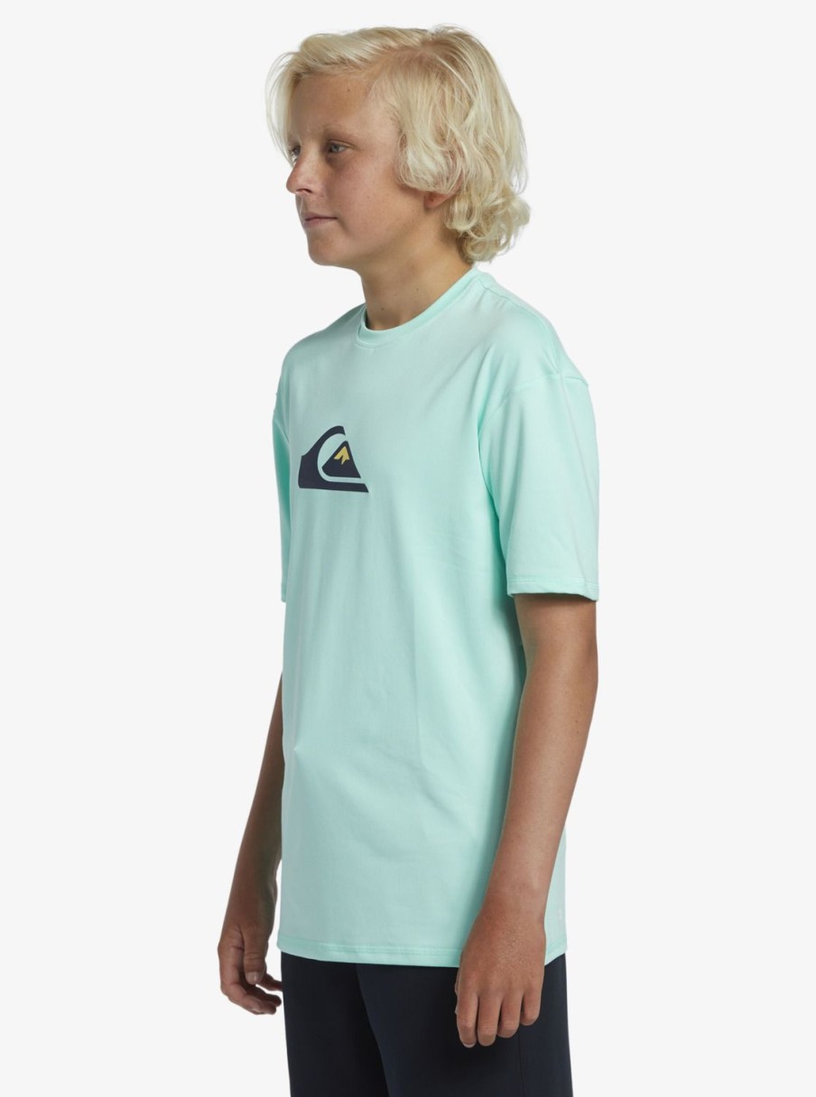 Nino Quiksilver Lycras | Solid Streak - Camiseta Surf De Manga Larga Upf 50 Para Chicos 8-16 Beach Glass