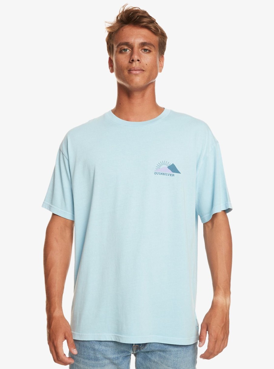 Hombre Quiksilver Camisetas & Polos | Fading Sun - Camiseta Para Hombre Clear Sky