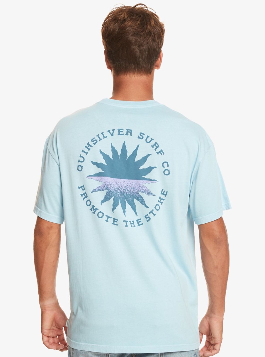 Hombre Quiksilver Camisetas & Polos | Fading Sun - Camiseta Para Hombre Clear Sky