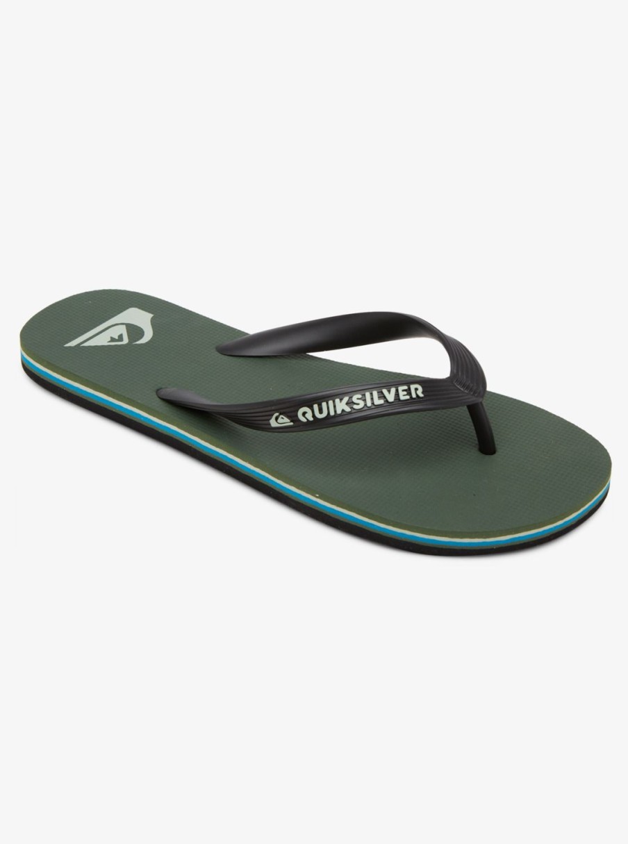 Hombre Quiksilver | Molokai - Chanclas Para Hombre Black/Green/Blue