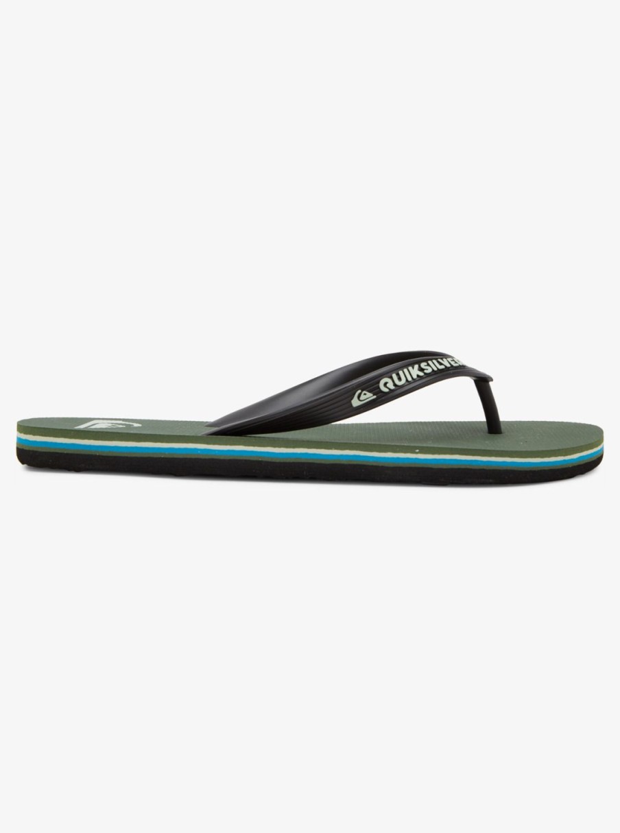 Hombre Quiksilver | Molokai - Chanclas Para Hombre Black/Green/Blue