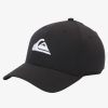 Hombre Quiksilver Gorras & Sombreros | Decades - Gorra Con Cierre Ajustable A Presion Para Hombre Black