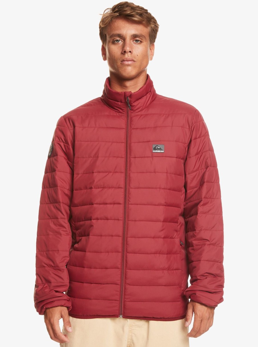 Hombre Quiksilver Chaquetas & Abrigos | Scaly - Chaqueta Acolchada Para Hombre Tibetan Red