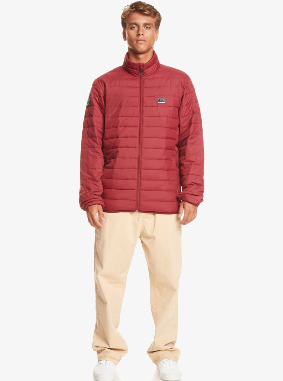 Hombre Quiksilver Chaquetas & Abrigos | Scaly - Chaqueta Acolchada Para Hombre Tibetan Red