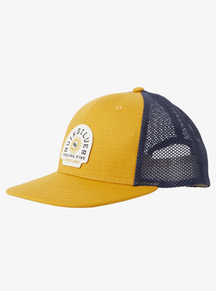 Hombre Quiksilver Gorras & Sombreros | Dawner - Gorra Trucker Para Hombre Mustard