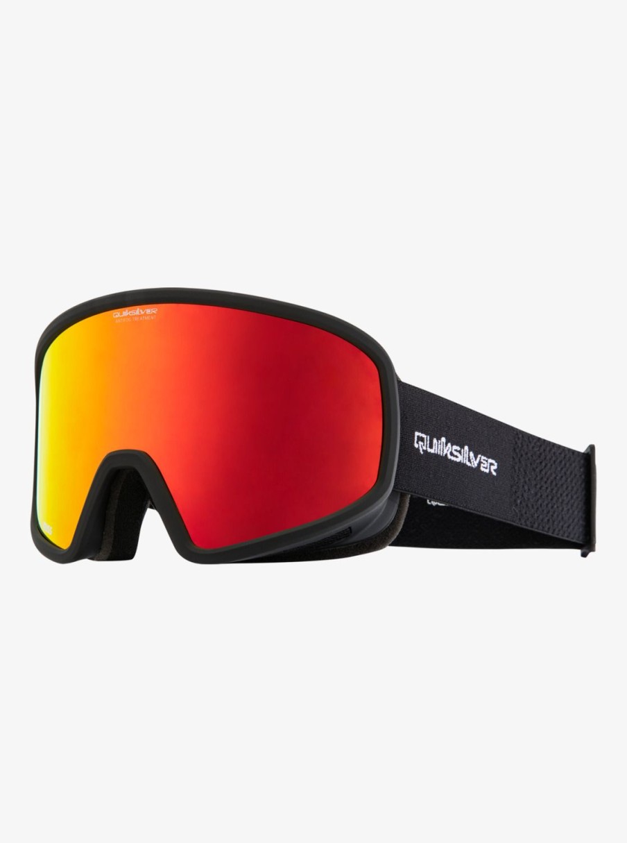 Hombre Quiksilver Accesorios | Browdy Color Luxe - Mascara Para Snowboard/Esqui Para Hombre Black/Clux Ml Red S3